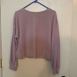 Wild Fable Women’s Purple Velvet Crewneck Shirt Size L